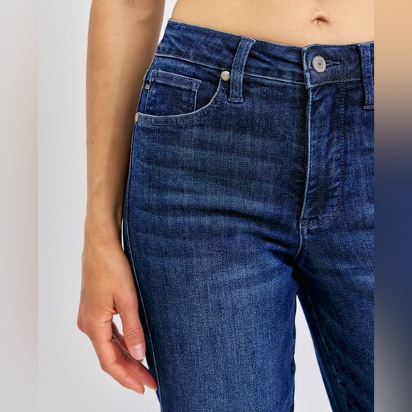 JUDY BLUE | Mid-Rise Tummy Control Classic Straight Jeans - Style #88861 - Picture 6 of 8